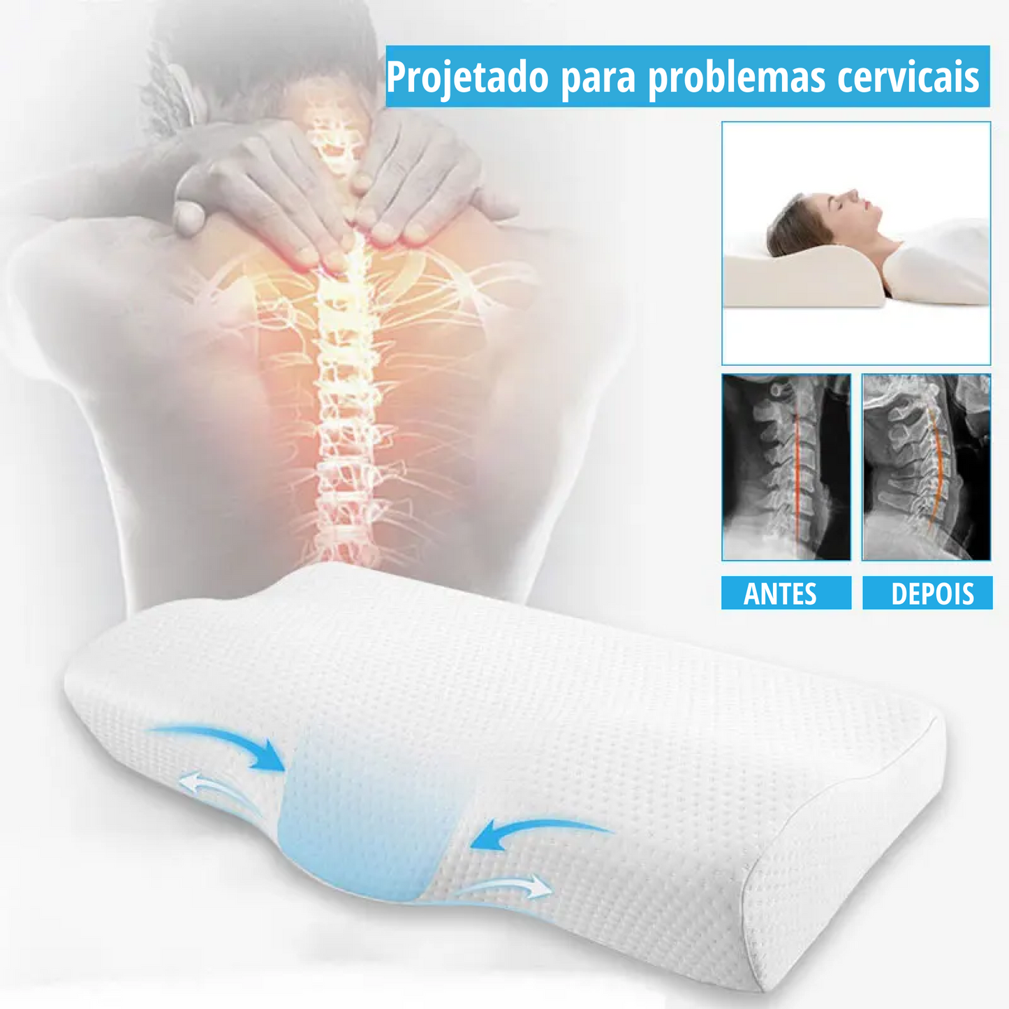 Almohada de Espuma Ortopédica